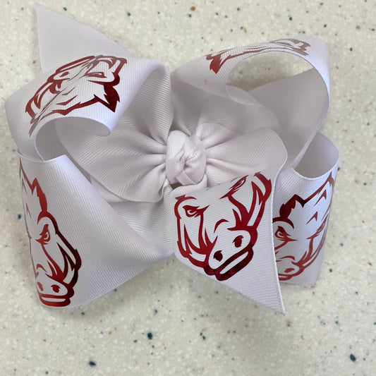Razorback Vinyl Bow  - Doodlebug's Children's Boutique