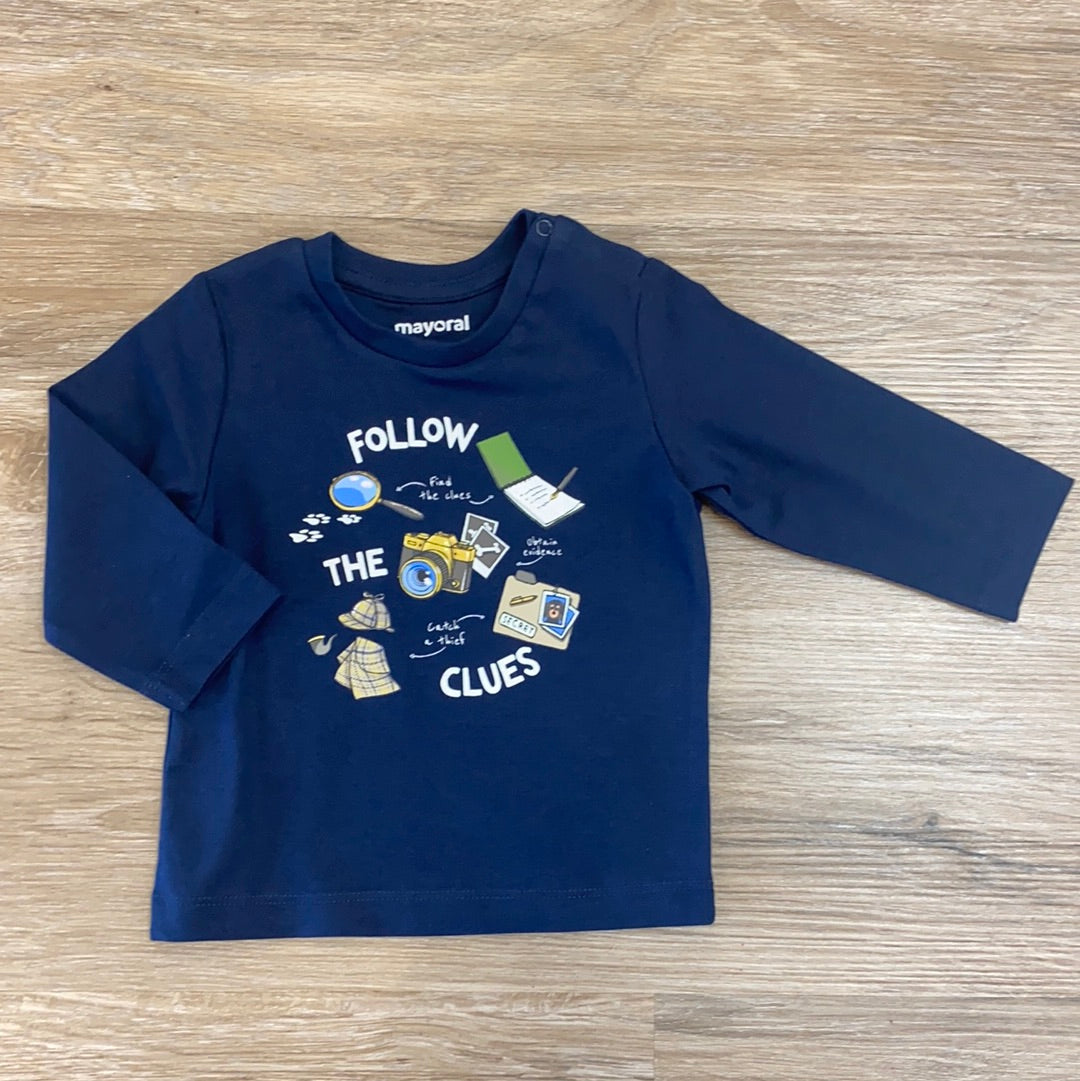 Follow the Clues Long Sleeve Tee  - Doodlebug's Children's Boutique