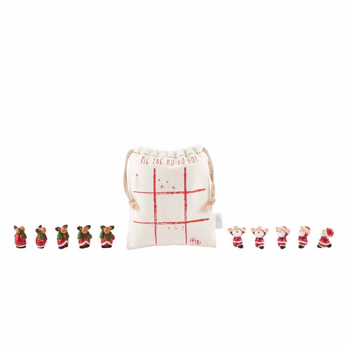 White Tic Tac Toe Christmas Set  - Doodlebug's Children's Boutique