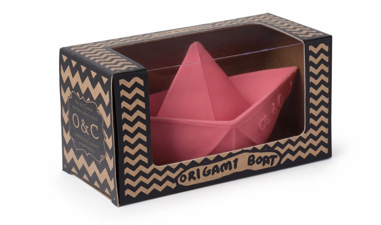 Pink Origami Bath Boat  - Doodlebug's Children's Boutique