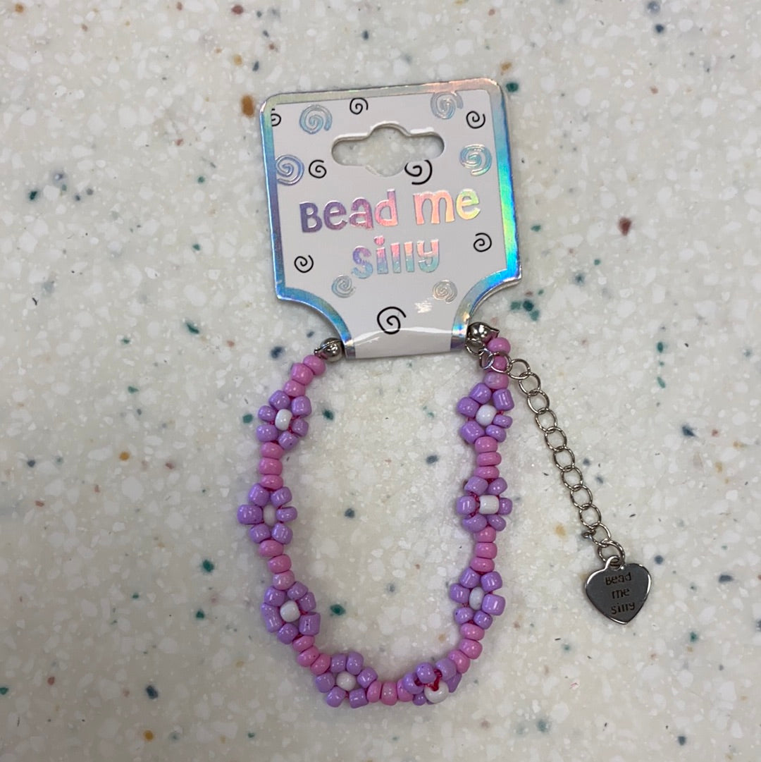 Flower Adjustable Bracelet Pink & Purple - Doodlebug's Children's Boutique