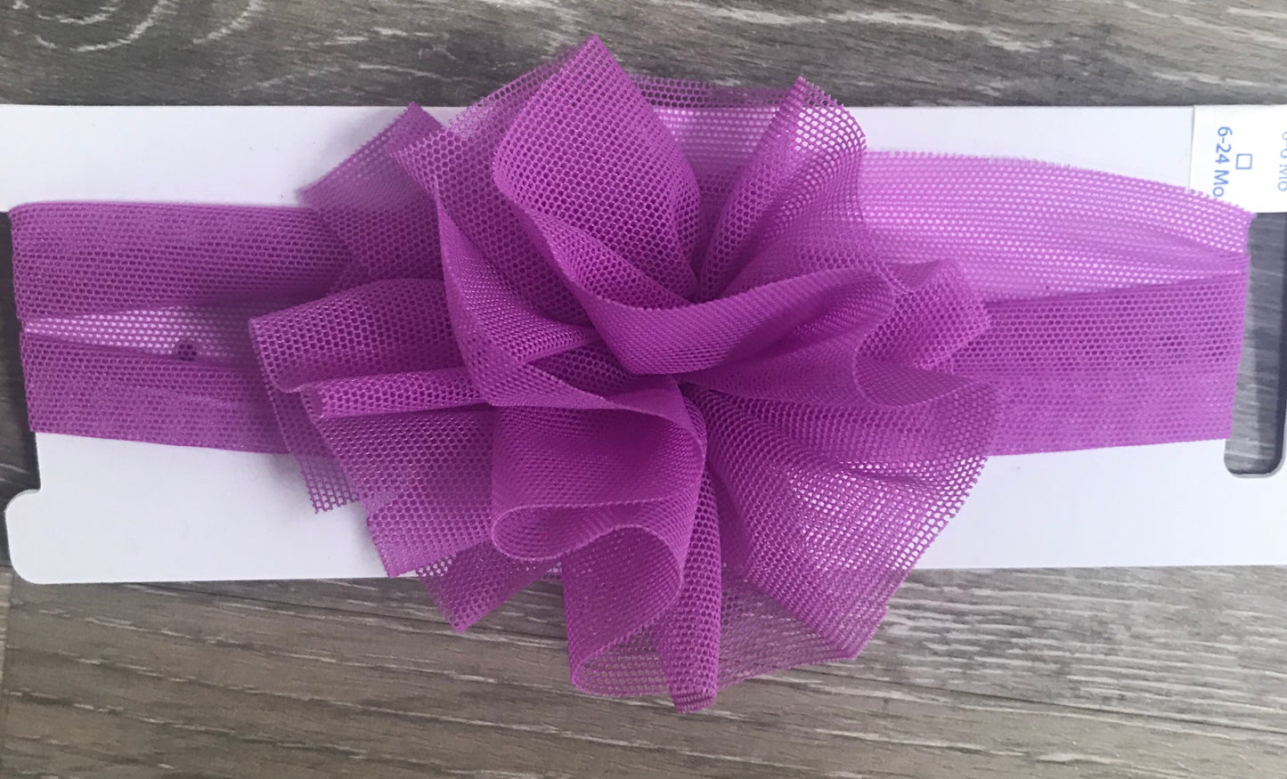 Purple Mesh Puff Headband Purple / 0-6 months - Doodlebug's Children's Boutique