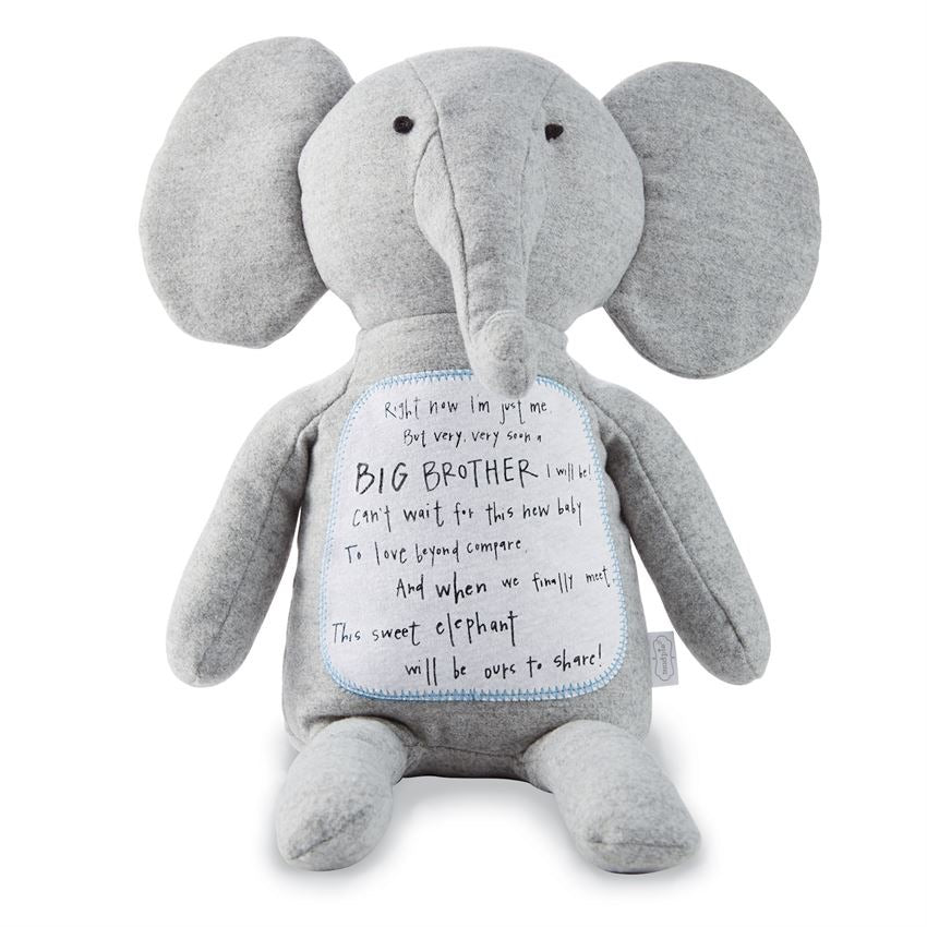 Big Brother Elephant Plush  - Doodlebug's Children's Boutique
