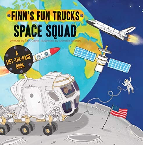 Finns Fun Trucks Space Squad Book  - Doodlebug's Children's Boutique