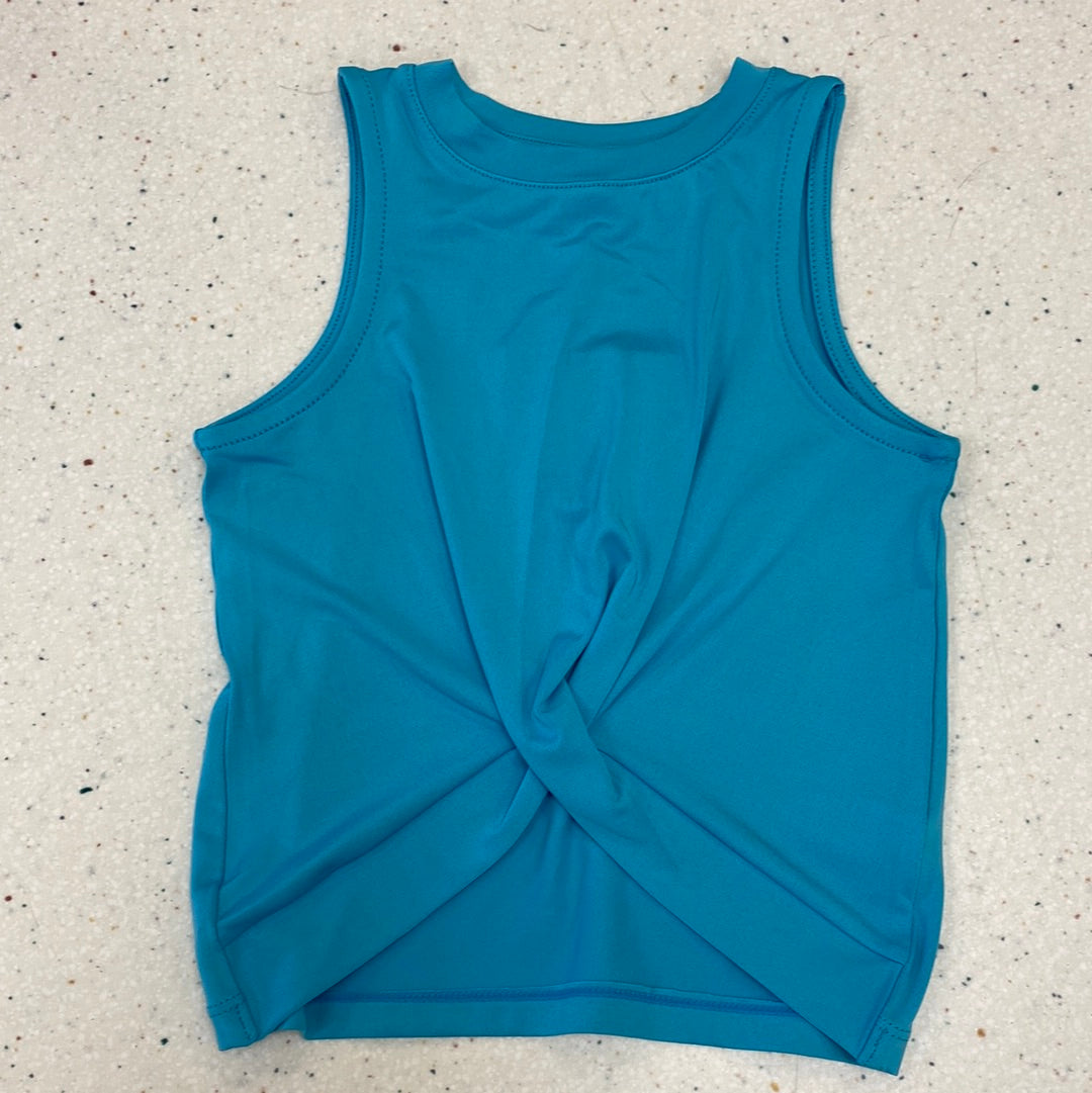 Knot Tank in Turquoise  - Doodlebug's Children's Boutique