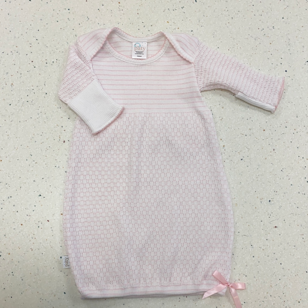 Pink Pinstripe Gown  - Doodlebug's Children's Boutique