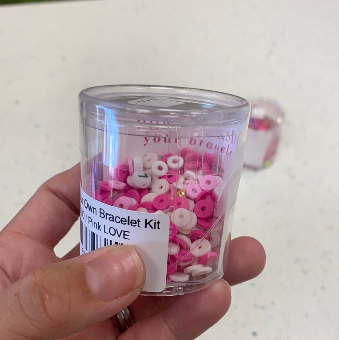 Make Your Own Bracelet Kit Pink LOVE - Doodlebug's Children's Boutique