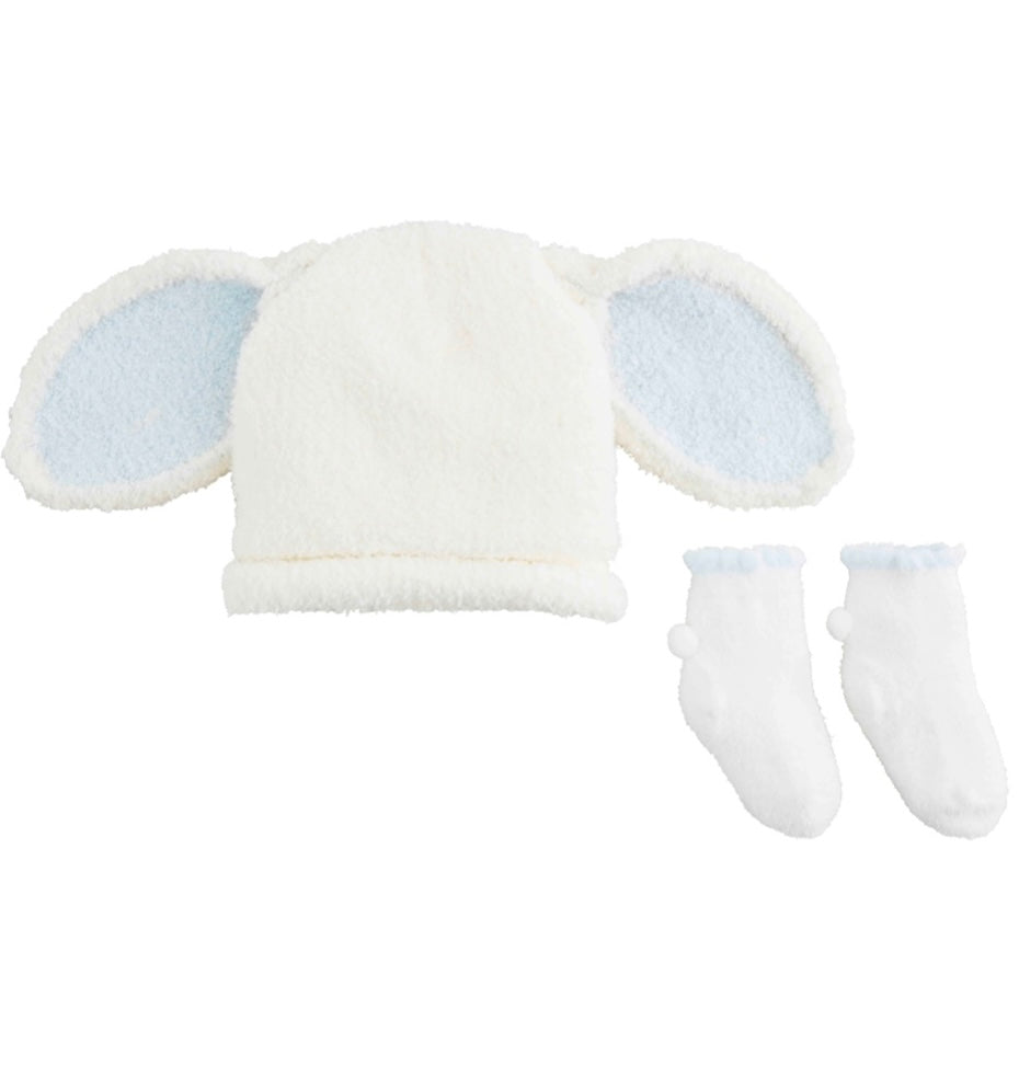 Blue Bunny Hat and Sock Set  - Doodlebug's Children's Boutique