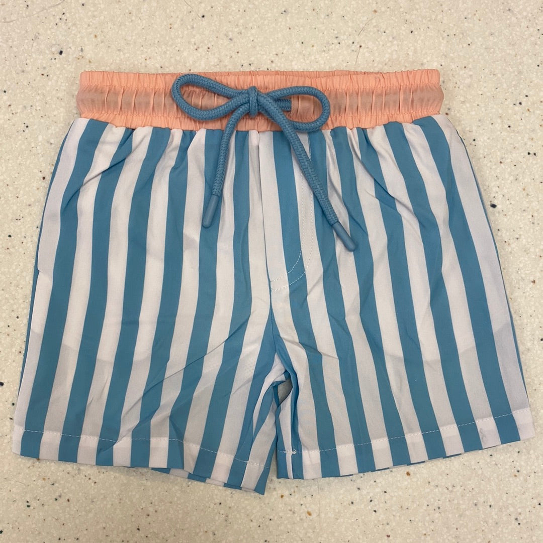 Striped Swim Shorts  - Doodlebug's Children's Boutique