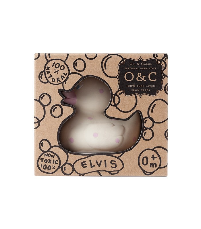 Elvis the Duck in Pink Dots  - Doodlebug's Children's Boutique