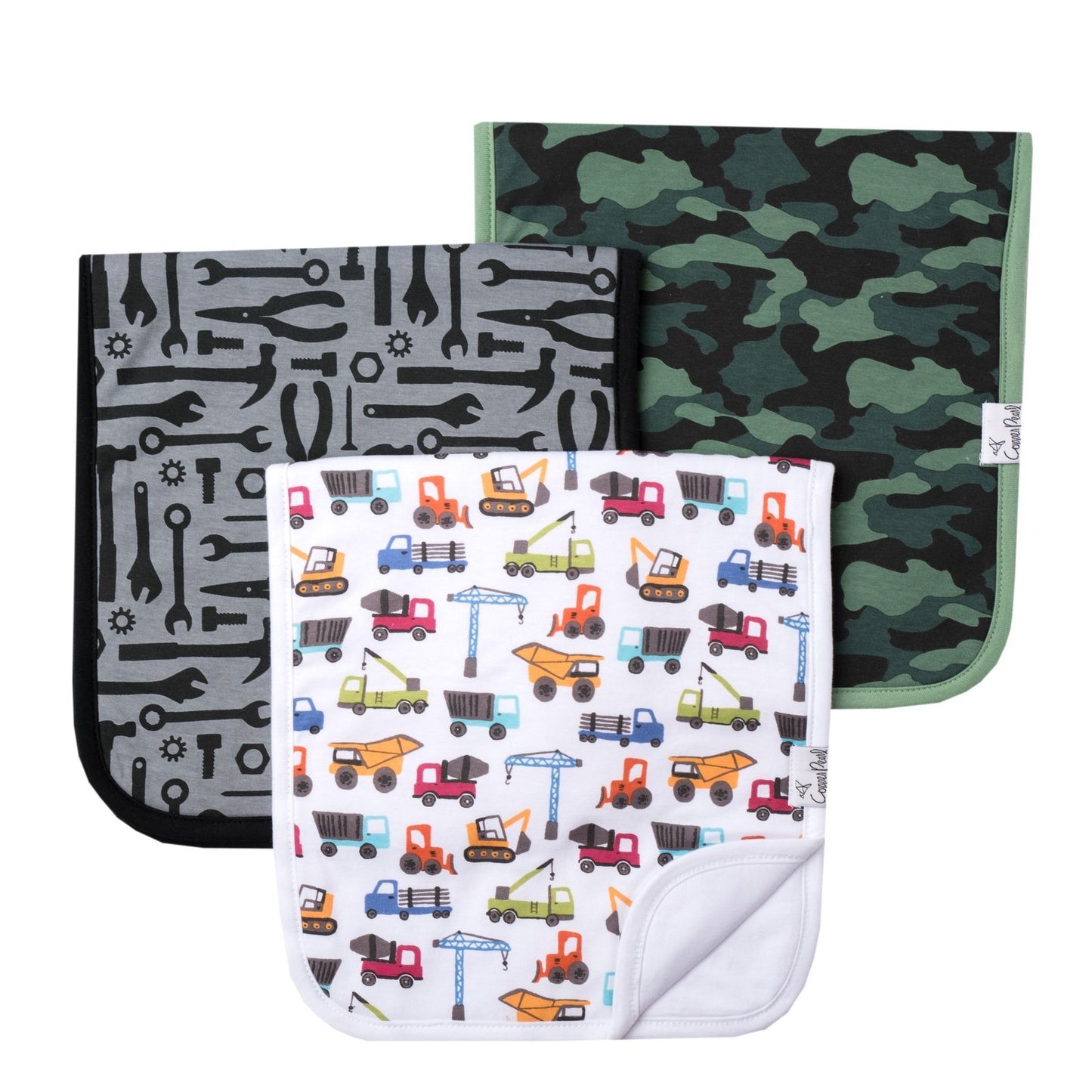 Diesel 3 Pack Burp Cloths  - Doodlebug's Children's Boutique