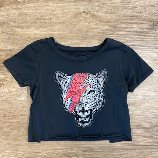 Lightening Tiger Crop Tee  - Doodlebug's Children's Boutique