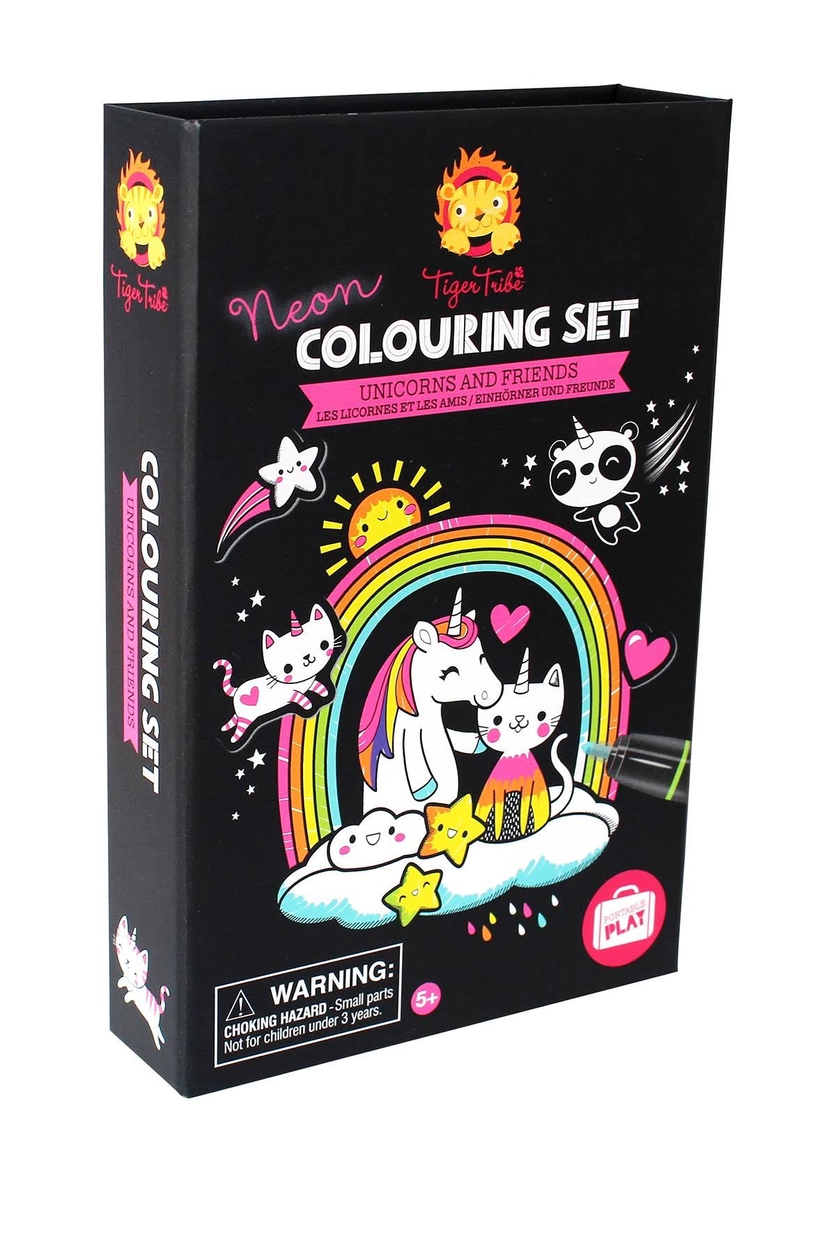 Tiger Tribe Neon Colouring Set Unicorns and Friends  - Doodlebug's Children's Boutique