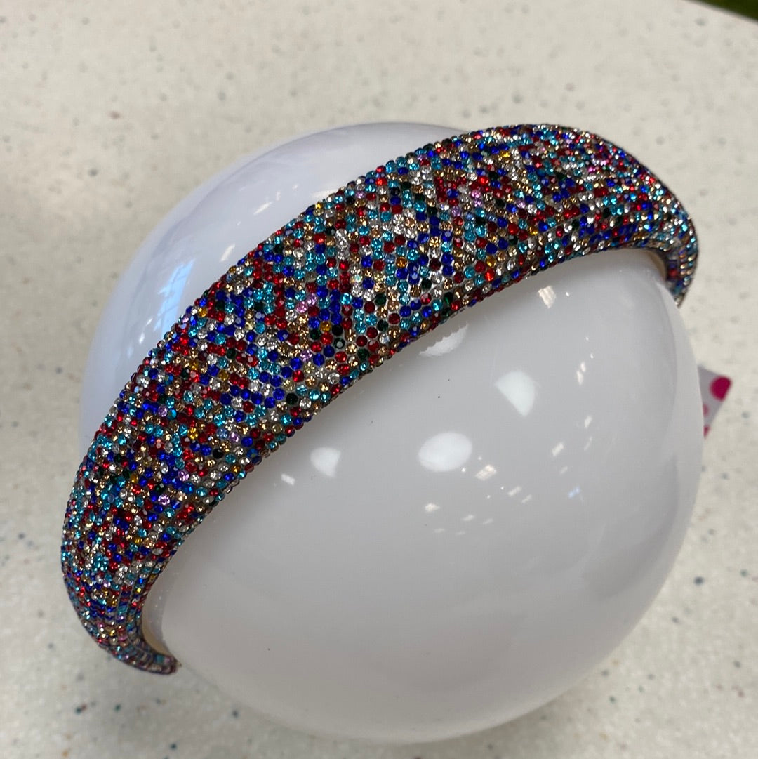 Multi Rainbow Crystallized Headband  - Doodlebug's Children's Boutique