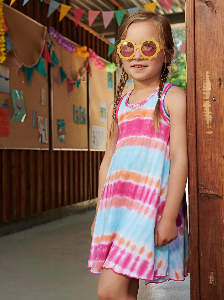Summer Tie Dye Trapeze Dress  - Doodlebug's Children's Boutique