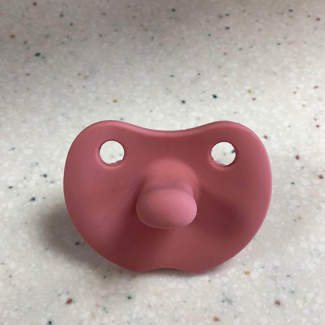 Flat Sili Soother in Dusty Rose  - Doodlebug's Children's Boutique
