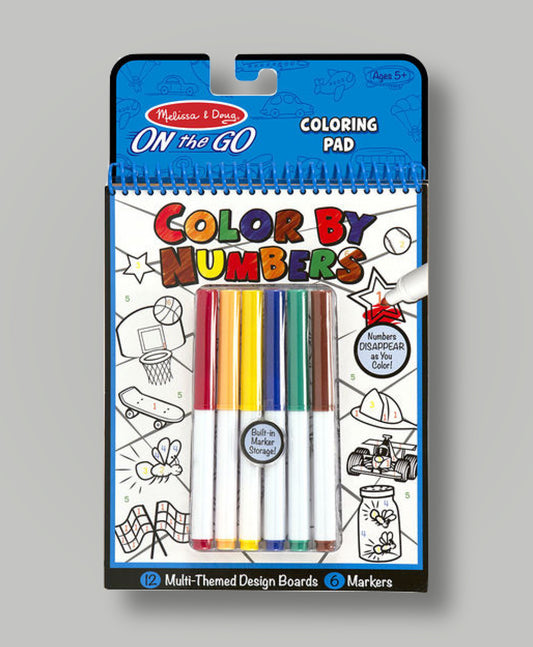 Color by Numbers Blue Coloring Pad  - Doodlebug's Children's Boutique