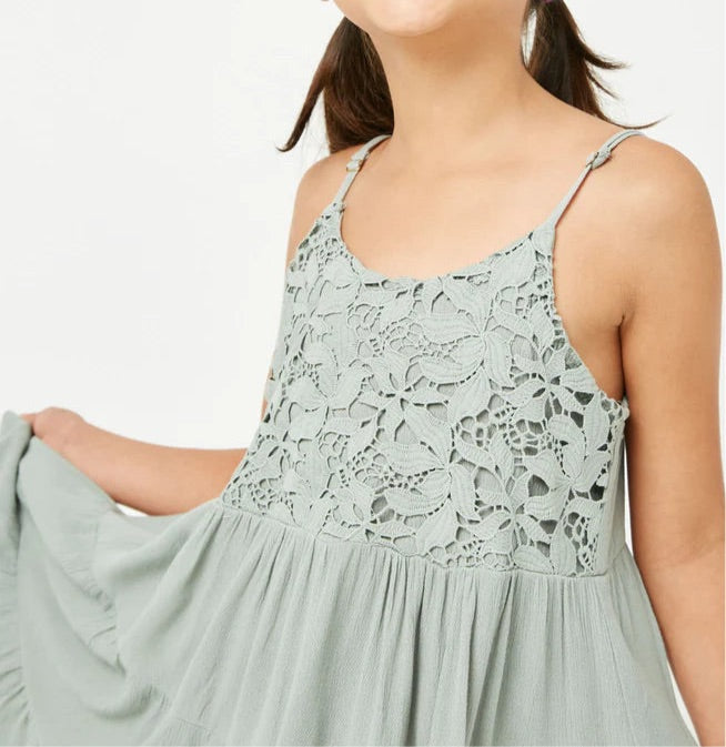 Bodice Lace Tank Dress  - Doodlebug's Children's Boutique