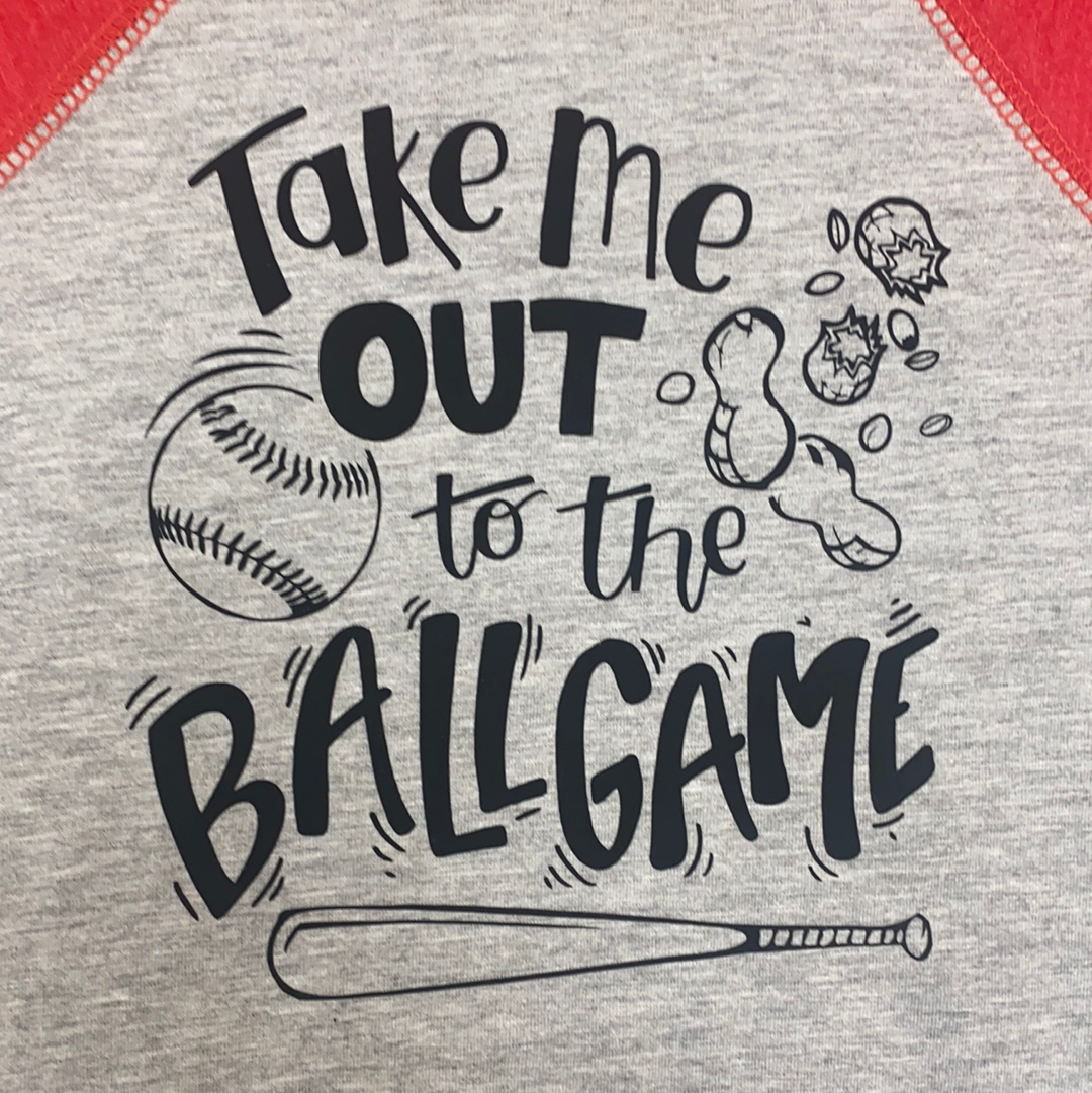 Take Me Out to the Ballgame Onesie  - Doodlebug's Children's Boutique
