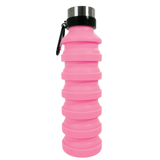 Pink Collapsible Water Bottle  - Doodlebug's Children's Boutique