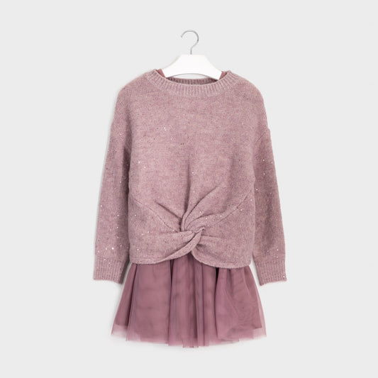 Tulle Skirt Sweater Dress  - Doodlebug's Children's Boutique