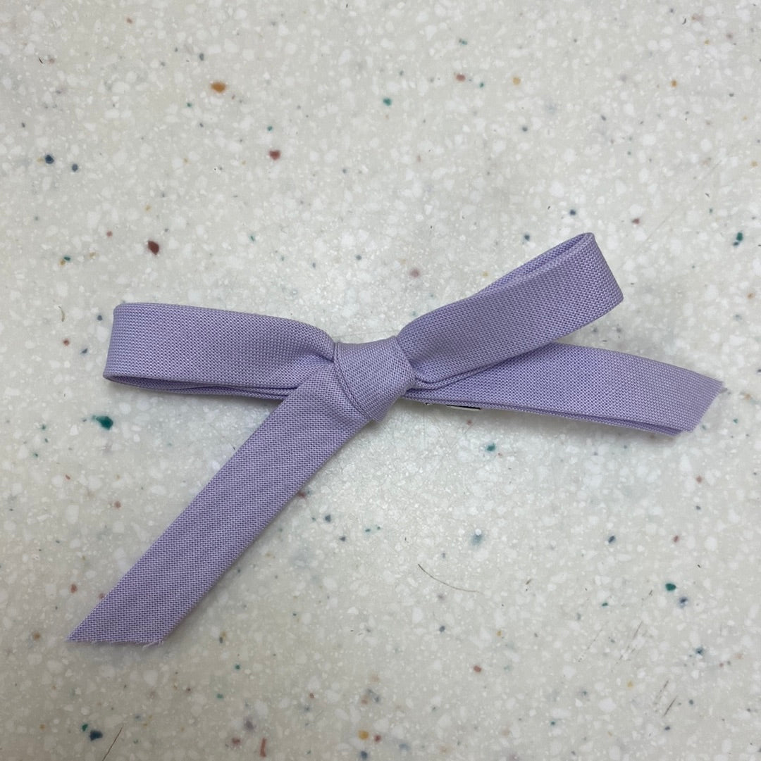Solid Hand Tied Hair Clip Lavender - Doodlebug's Children's Boutique