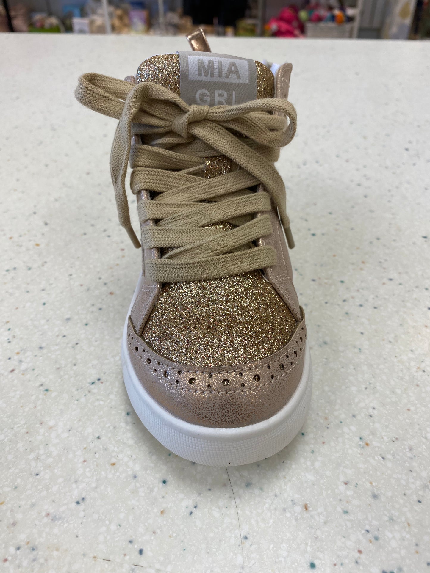 Berry Nice High Top Sneaker in Rose Gold  - Doodlebug's Children's Boutique