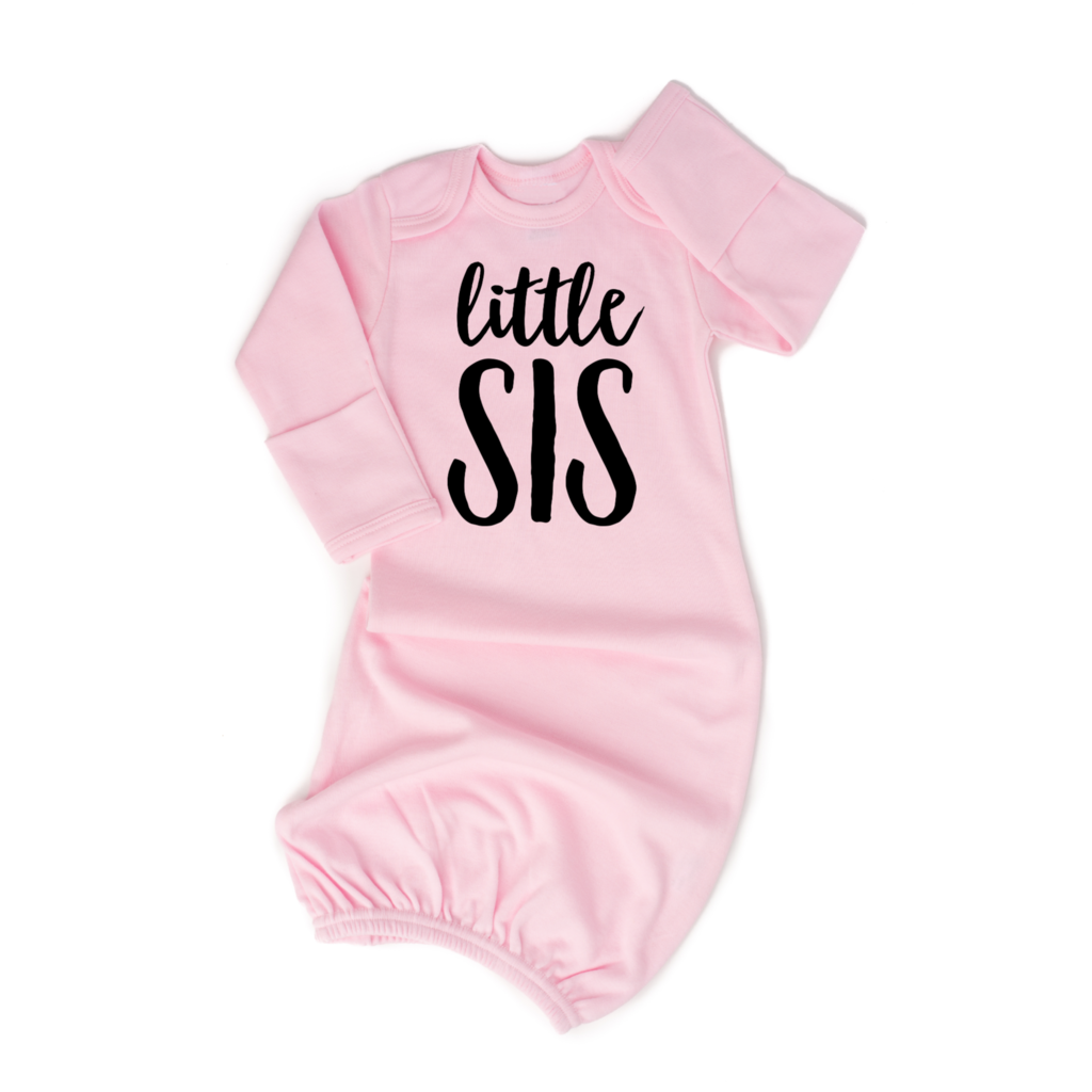 Little Sis Light Pink Gown  - Doodlebug's Children's Boutique