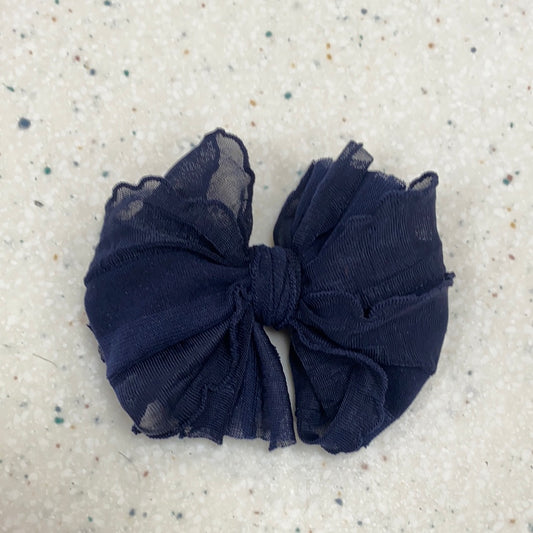 Navy Hair Clip  - Doodlebug's Children's Boutique