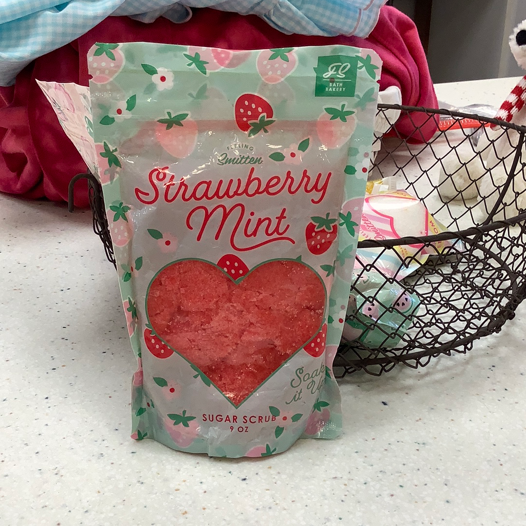 Strawberry mint sugar scrub  - Doodlebug's Children's Boutique