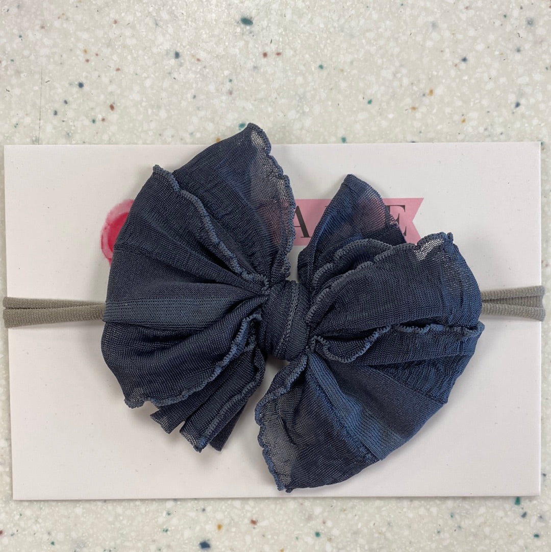 Dark Grey Mini Headband  - Doodlebug's Children's Boutique