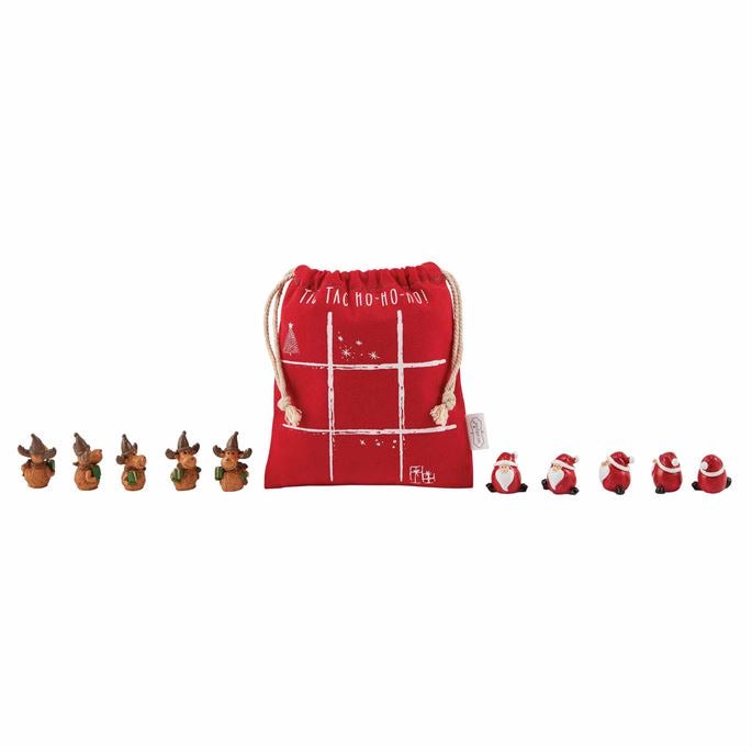 Red Tic Tac Toe Christmas Set  - Doodlebug's Children's Boutique