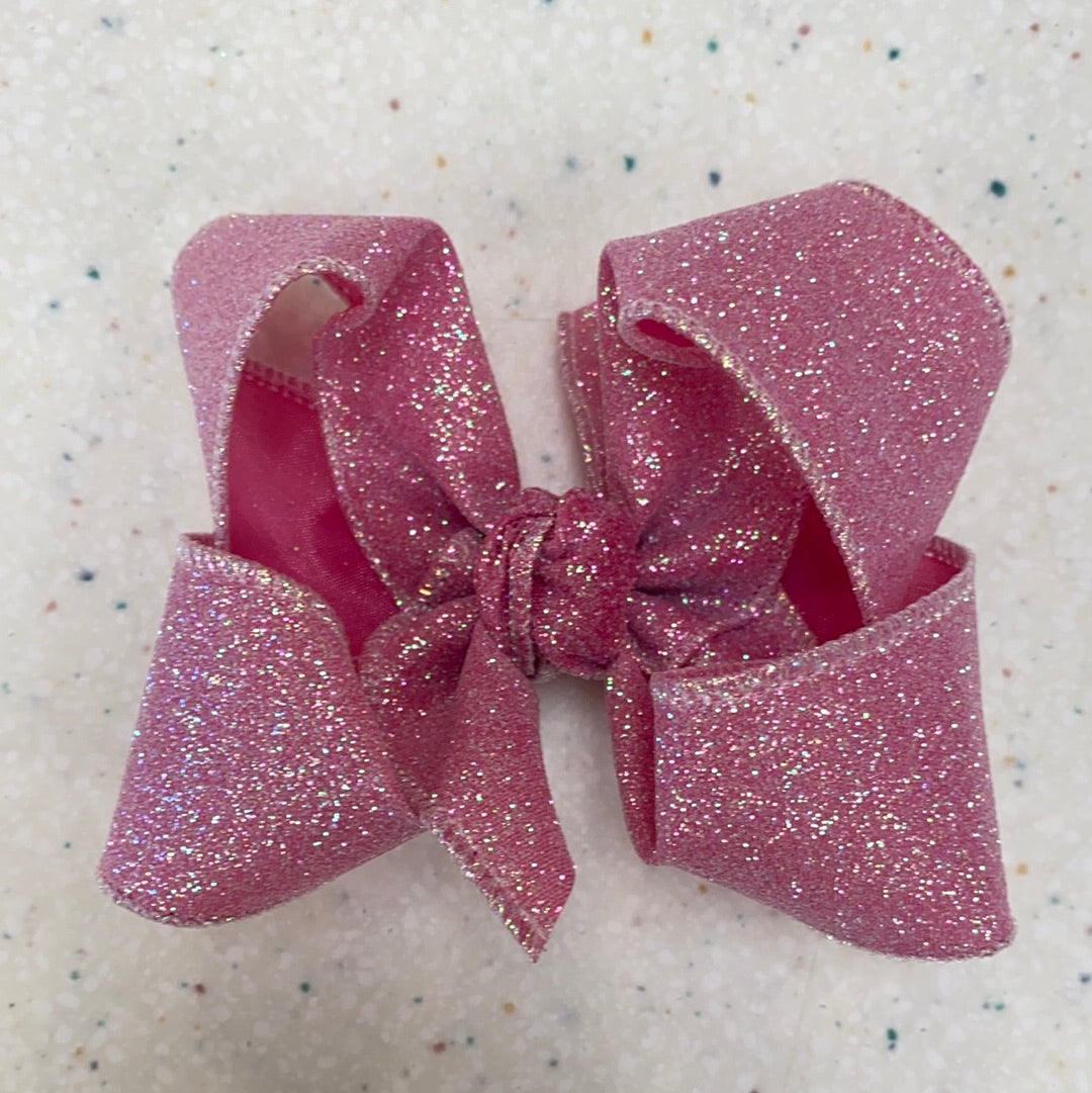 Large Glitter Bow in Hot Pink  - Doodlebug's Children's Boutique