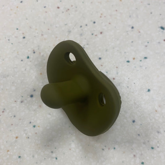 Flat Sili Soother in Olive Martini  - Doodlebug's Children's Boutique