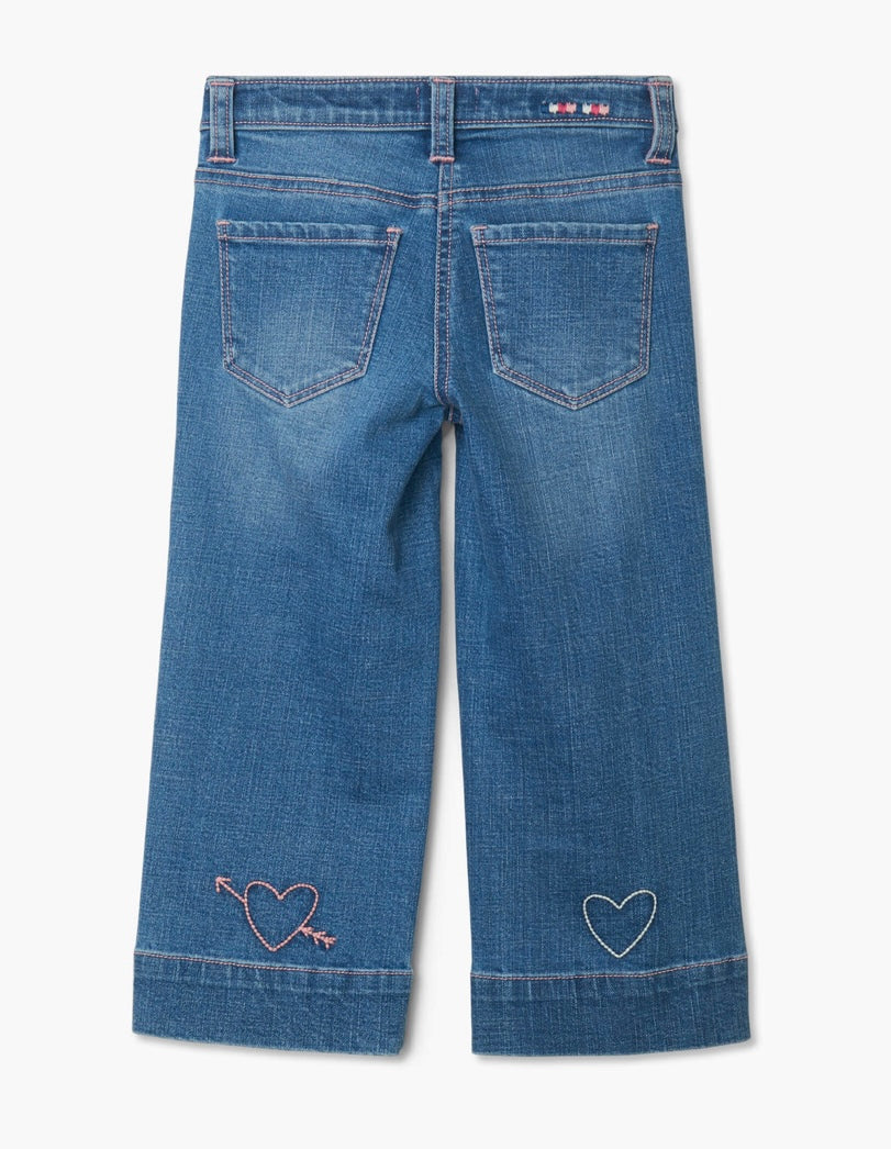 Stretch Denim Wide Leg Jeans  - Doodlebug's Children's Boutique