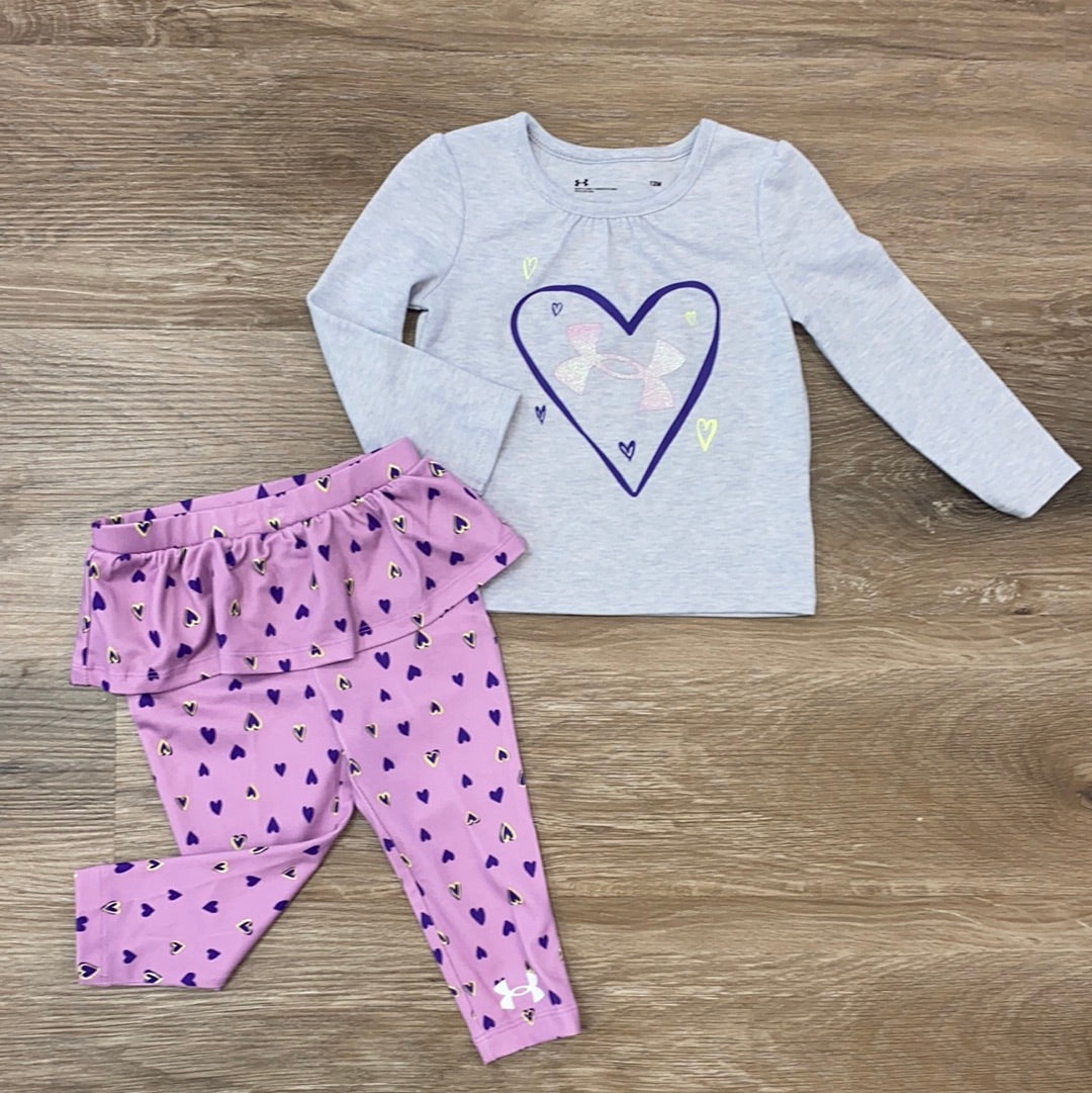 Gray and Purple Heart Set 12 months - Doodlebug's Children's Boutique