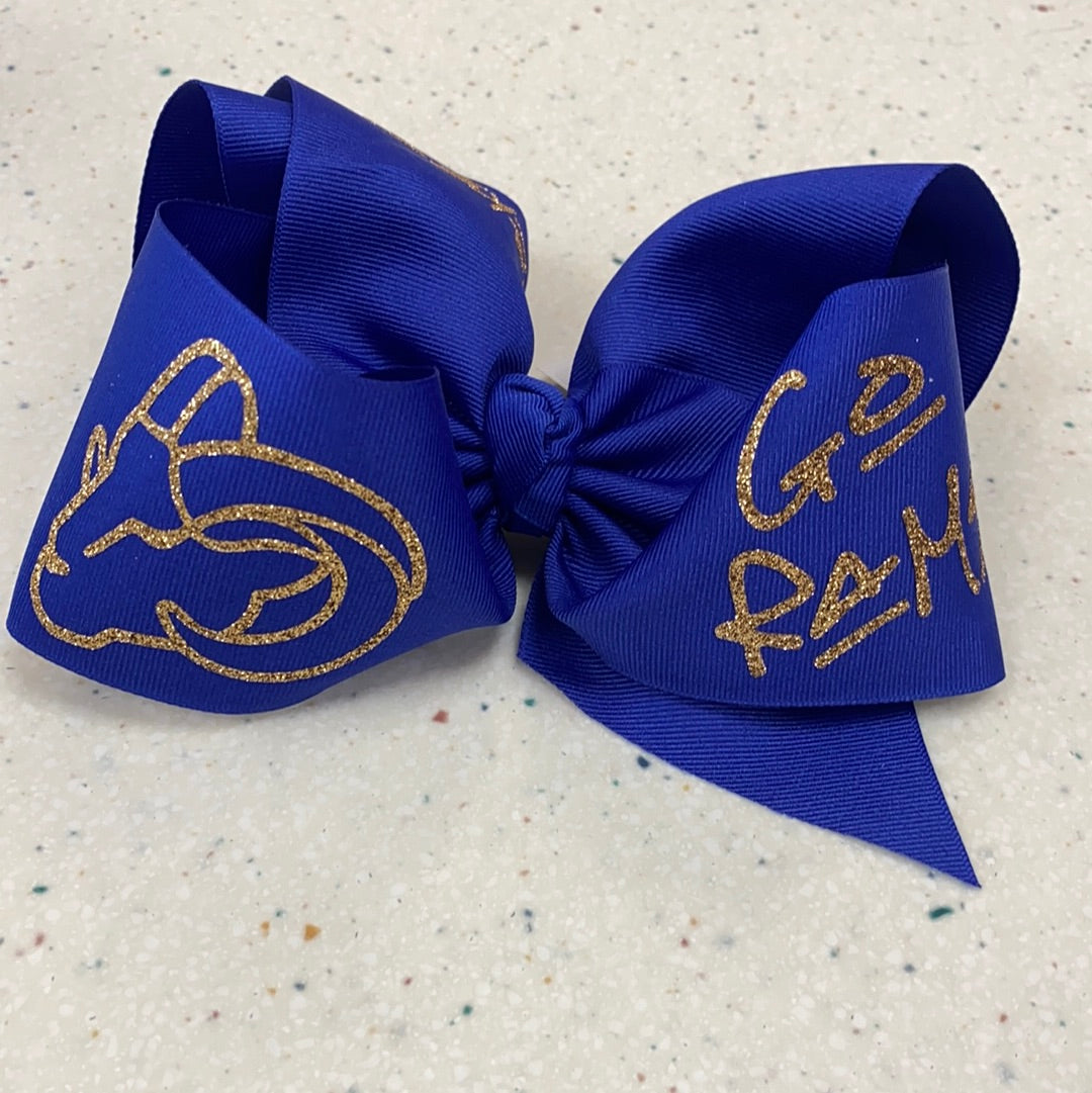 Go Rams Bow  - Doodlebug's Children's Boutique