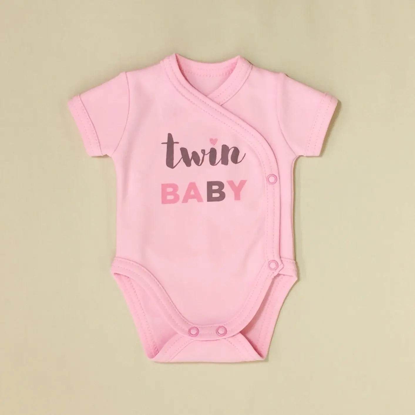 Twin Baby Kimono Onesie in Pink Baby B - Doodlebug's Children's Boutique