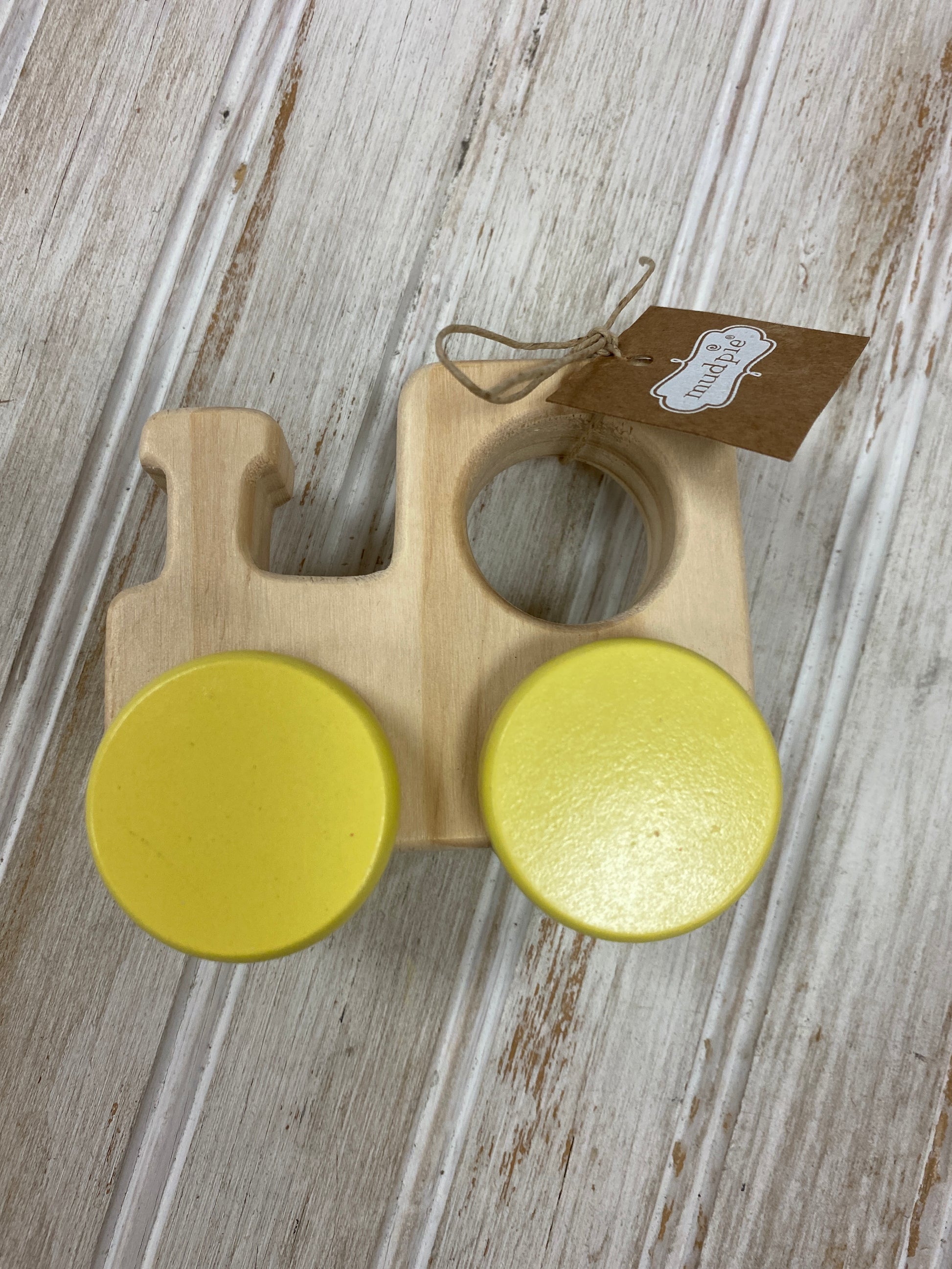 Wood Toy Train Yellow  - Doodlebug's Children's Boutique