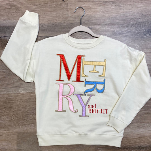 Merry & Bright Sweatshirt  - Doodlebug's Children's Boutique