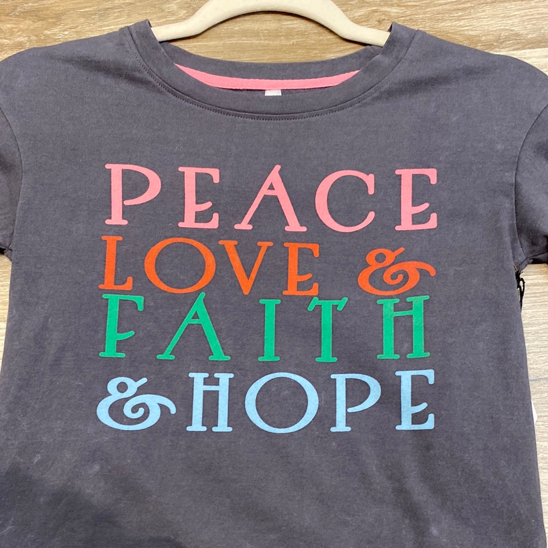 Peace Love Faith Hope Long Sleeve Tee  - Doodlebug's Children's Boutique