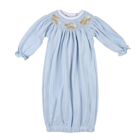 Springtime Bunny Blue Bishop Gown  - Doodlebug's Children's Boutique