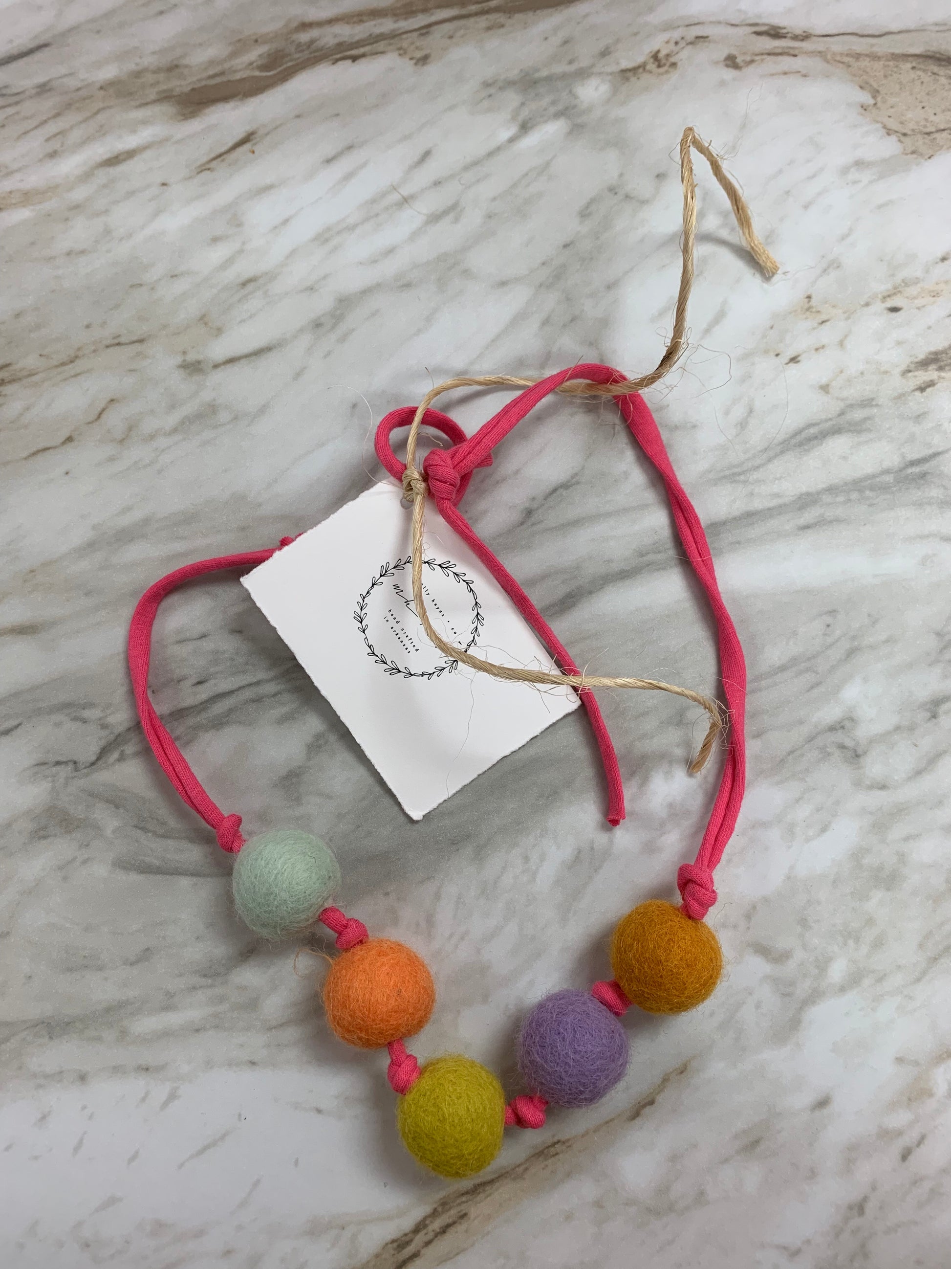 Molly Hayes & Co. Necklace Hot Pink - Doodlebug's Children's Boutique