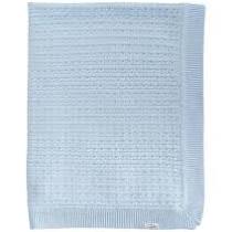 Blue Petit Cable Knit Blanket  - Doodlebug's Children's Boutique
