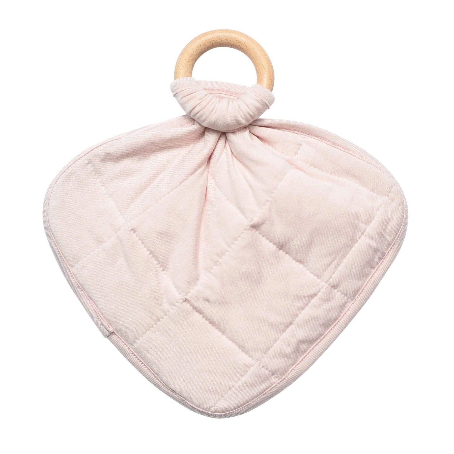 Lovey with Removable Teething Ring in Blush  - Doodlebug's Children's Boutique