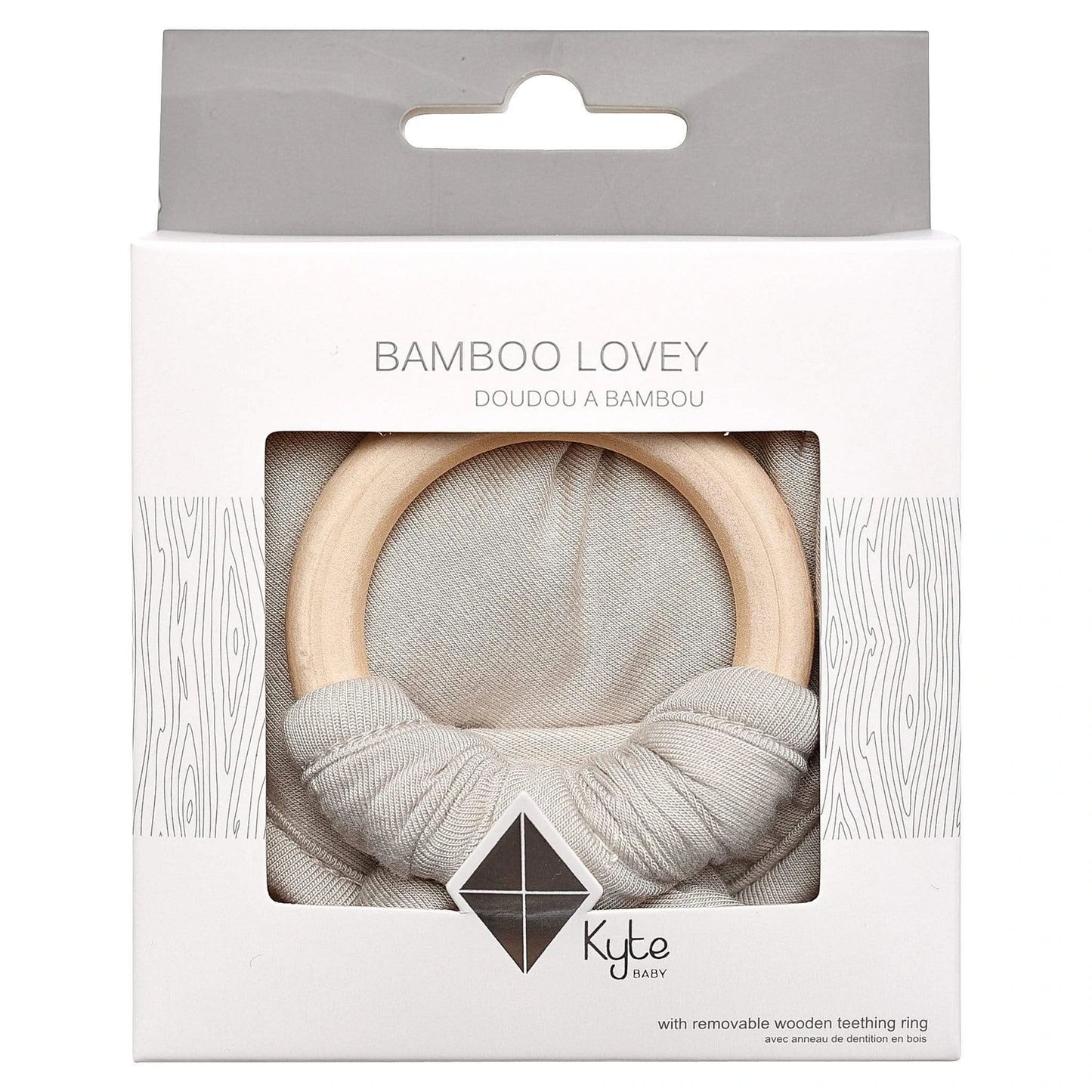 Lovey with Removable Teething Ring in Oat  - Doodlebug's Children's Boutique