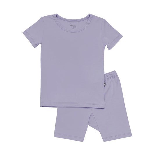 Short Sleeve Pajamas in Taro  - Doodlebug's Children's Boutique