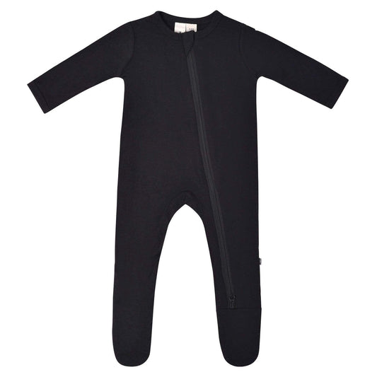 Zippered Footie in Midnight  - Doodlebug's Children's Boutique