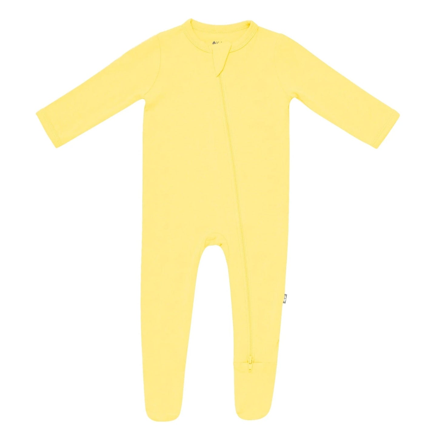 Zippered Footie in Daffodil  - Doodlebug's Children's Boutique