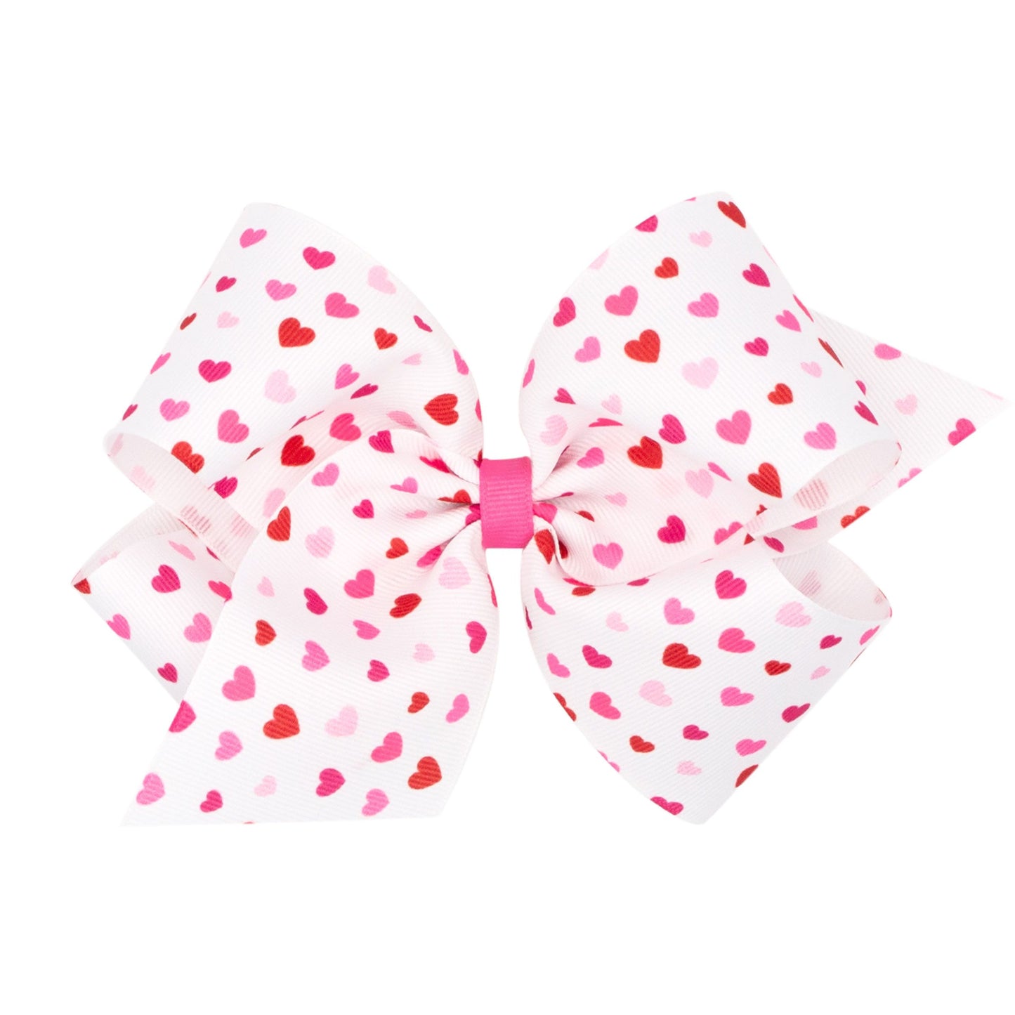 Red and Pink Heart Print King Bow  - Doodlebug's Children's Boutique